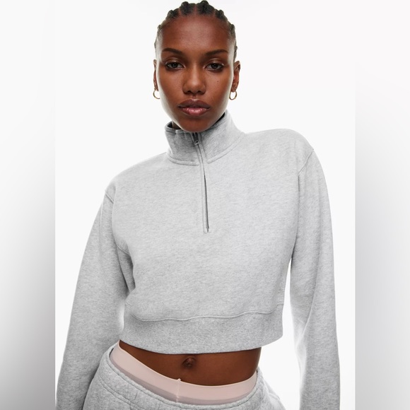 Aritzia Tna Cozy Fleece Perfect 1/4 Zip Sweatshirt - Picture 3 of 11